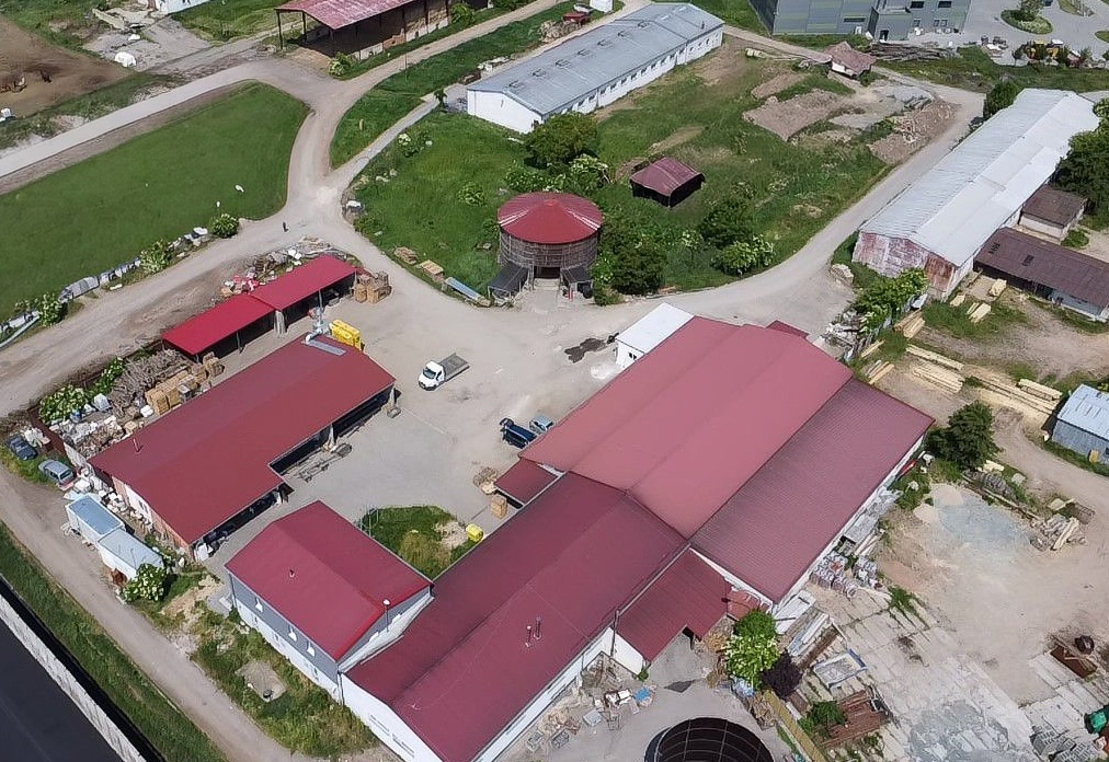 Letecký snímek areálu Olejník.cz